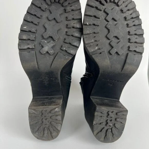 Urban Outfitters Vagabond Leather Boots Chunky Heel Platform Whimsigoth Booties - Picture 7 of 9